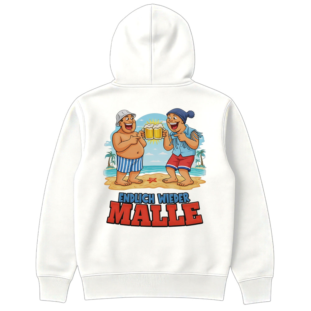 Endlich wieder Malle Hoodie Weiß