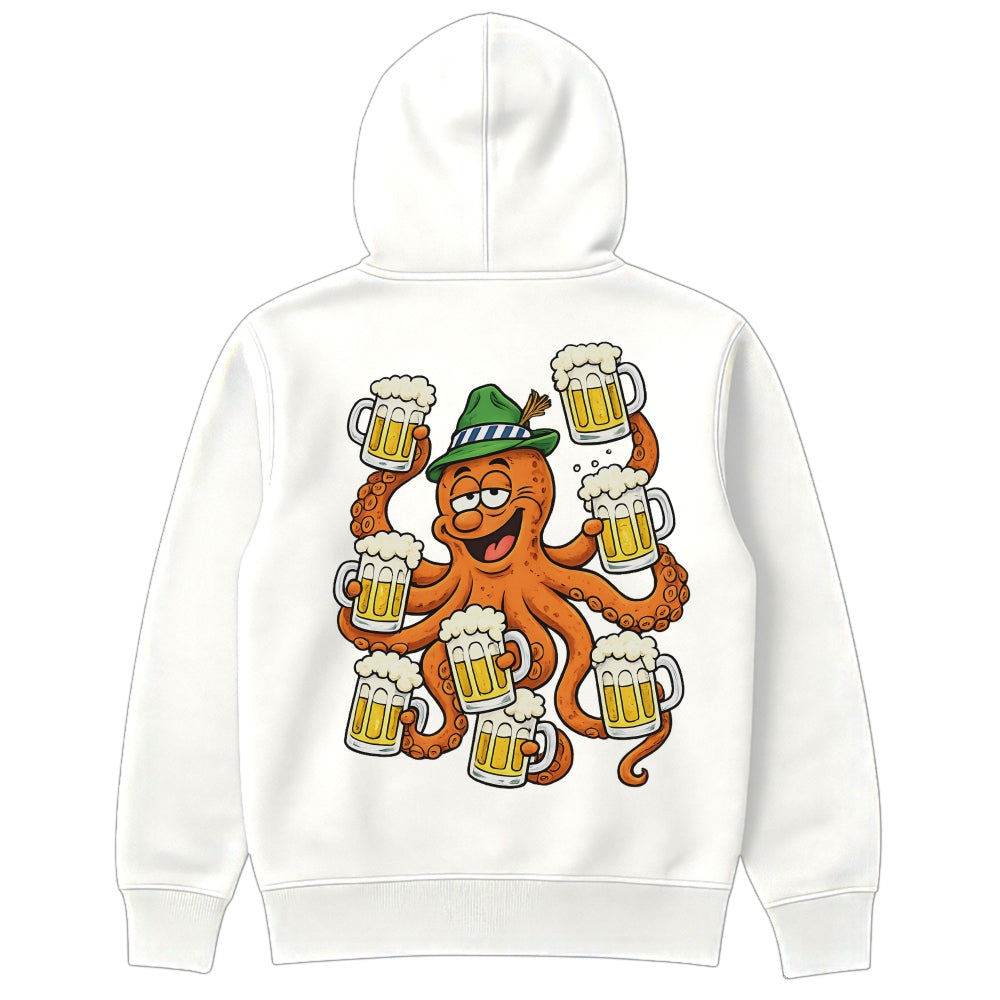 Achtarmig Hoodie Weiß