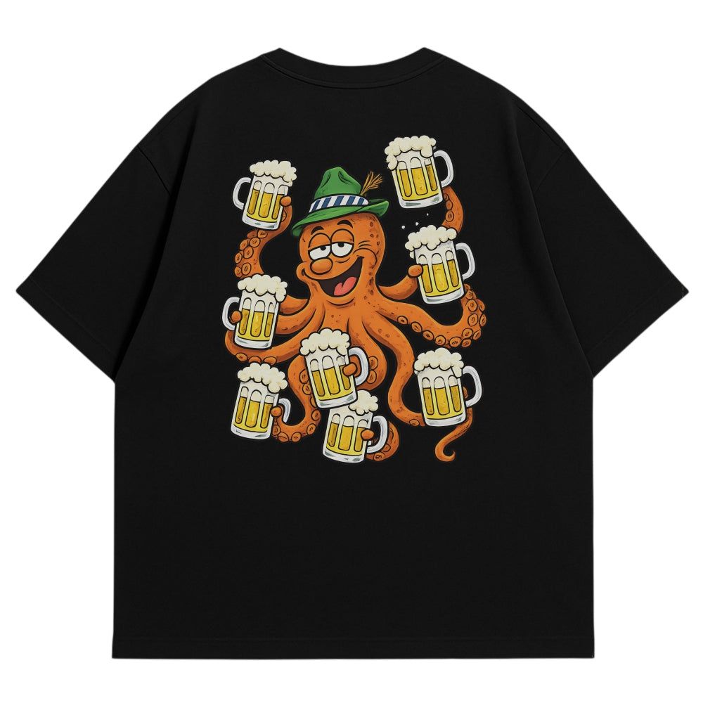 Achtarmig Oversize Shirt Schwarz