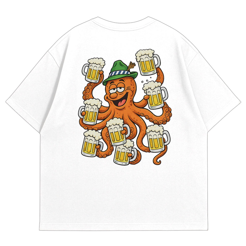 Achtarmig Oversize Shirt Weiß