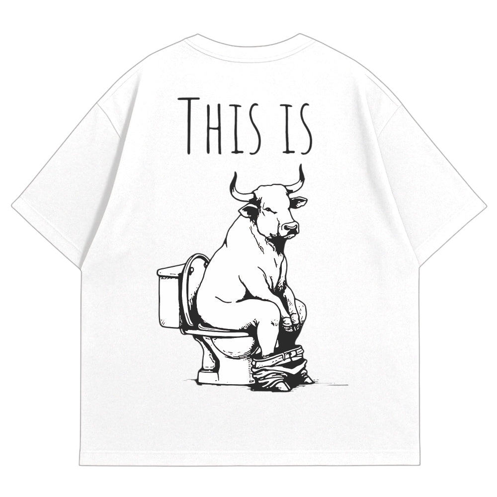 Bullshit Oversize Shirt weiß