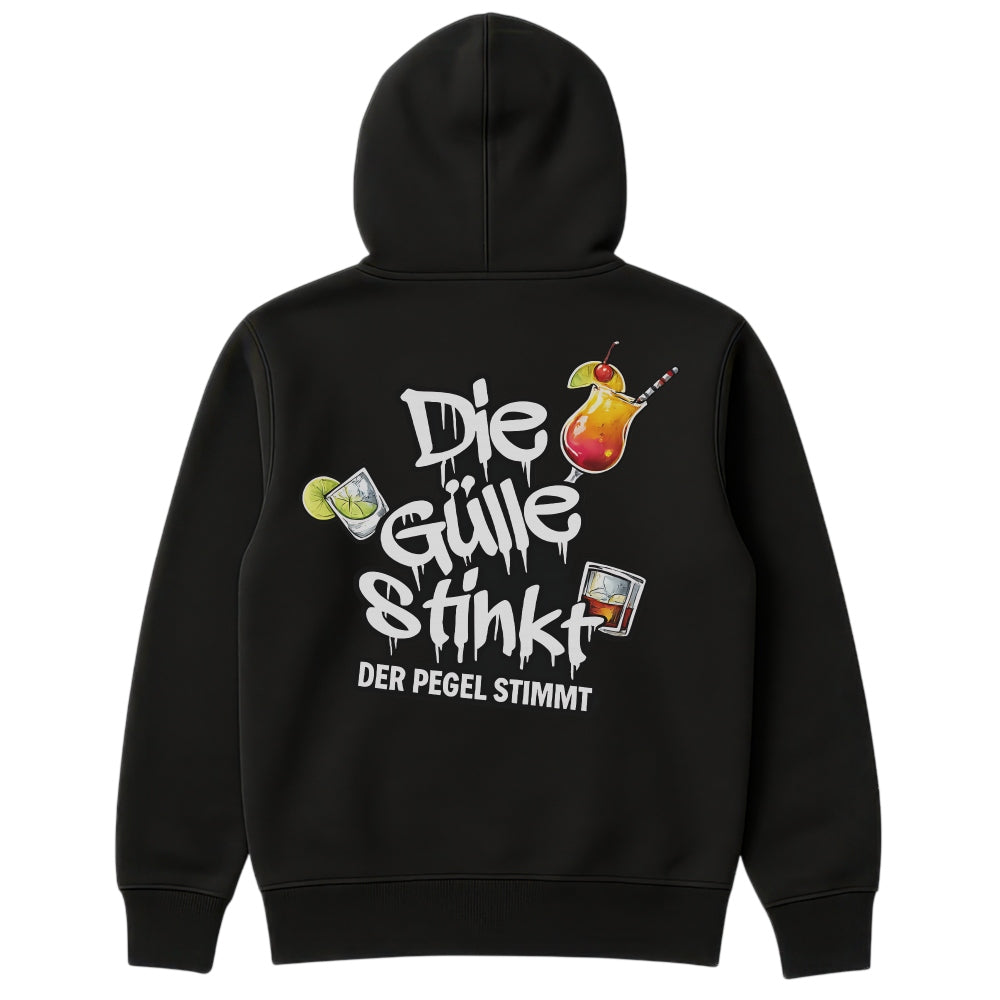 Der Pegel stimmt Hoodie Schwarz