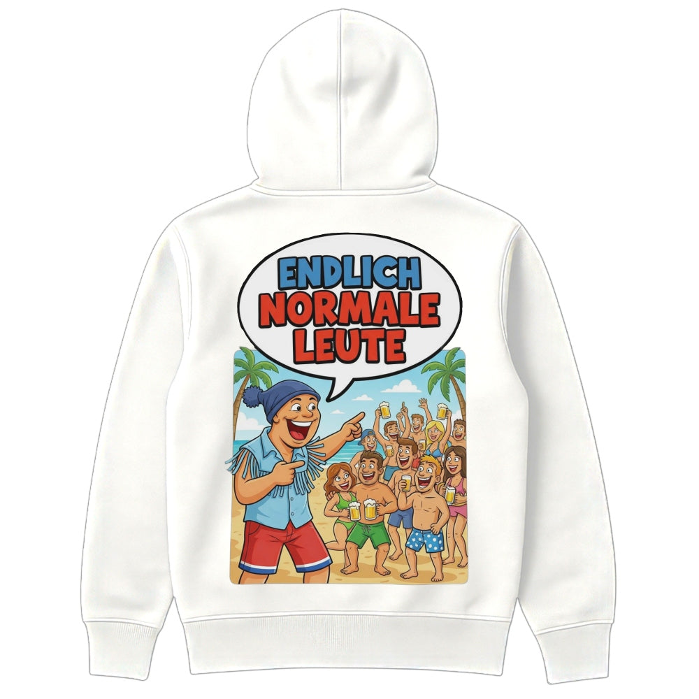 Endlich normale Leute Hoodie Weiß