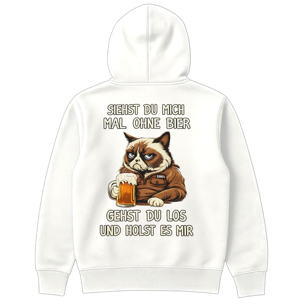 Hol mir Bier Hoodie Weiß