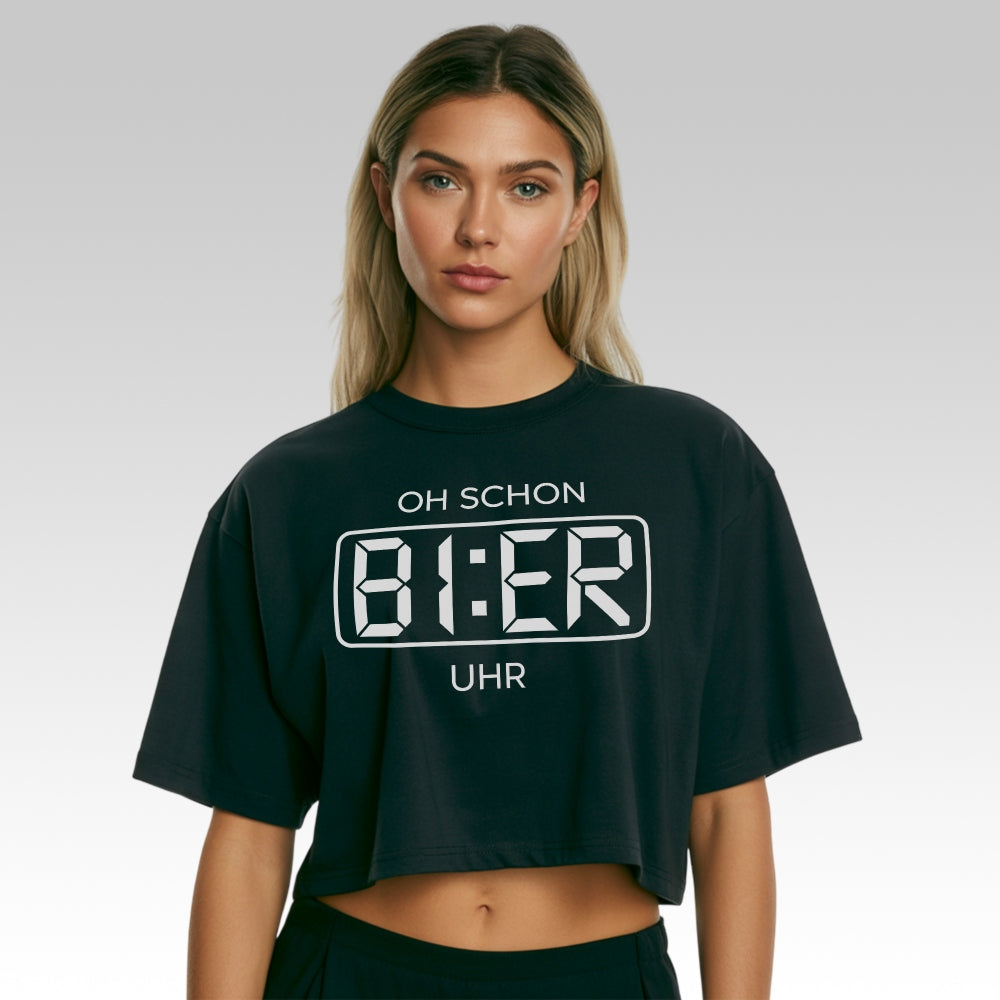 BIER UHR - Oversize Crop-Top