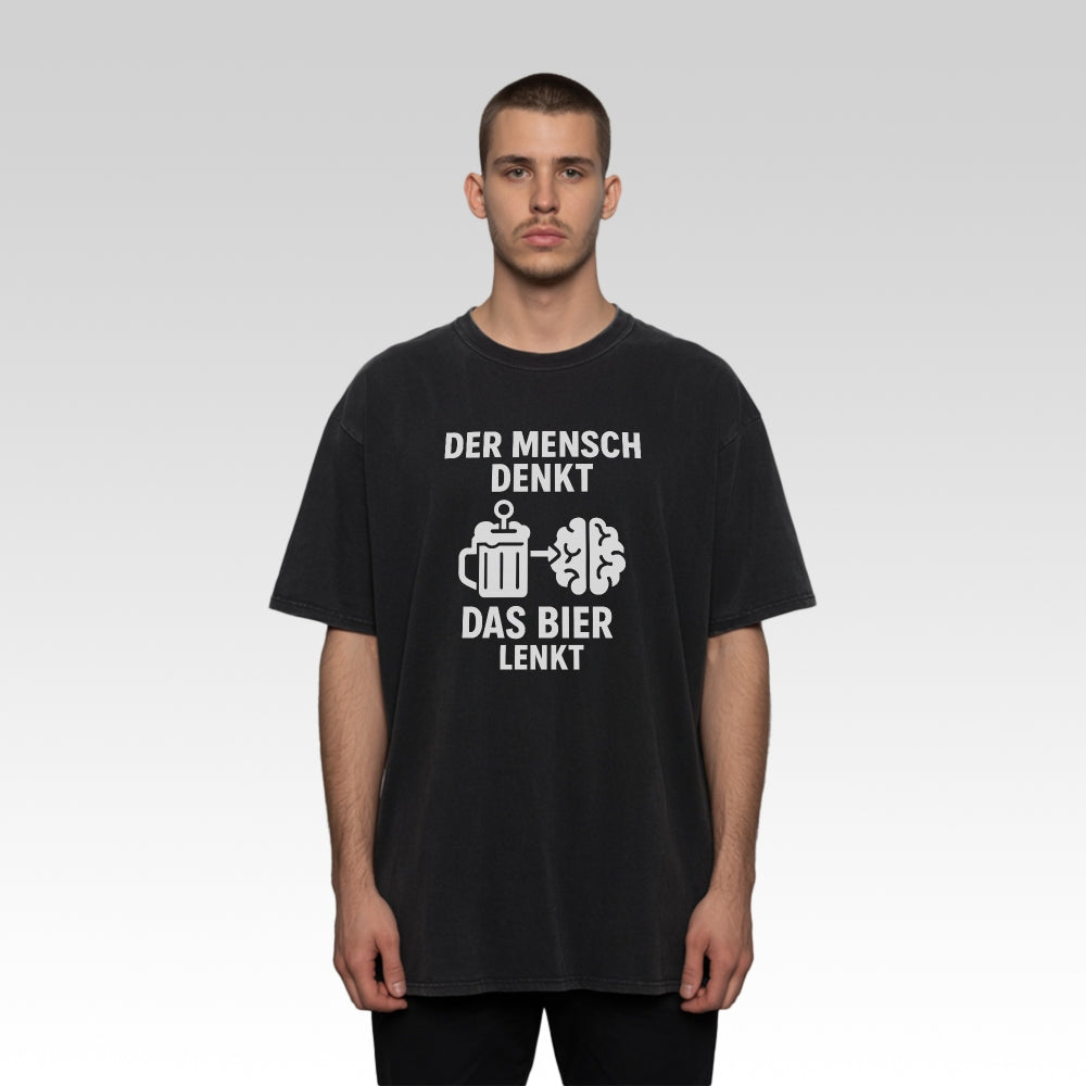 BIER LENKT - Oversize T-Shirt