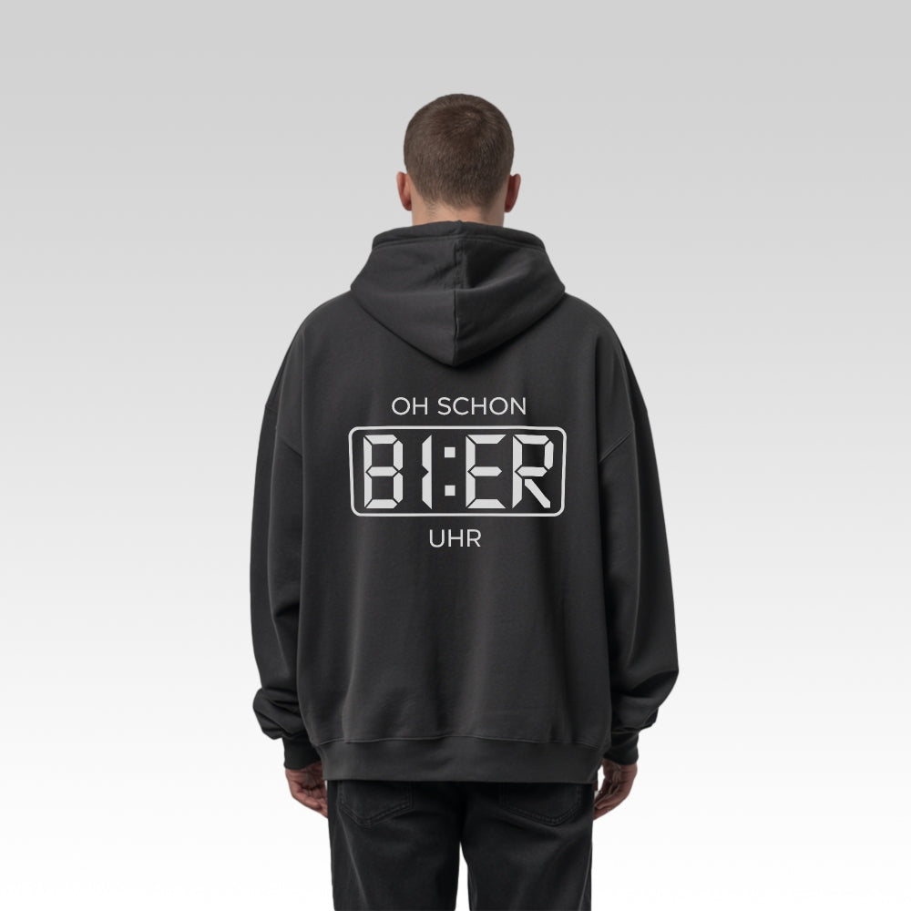 BIER UHR - Oversize Zipper Hoodie