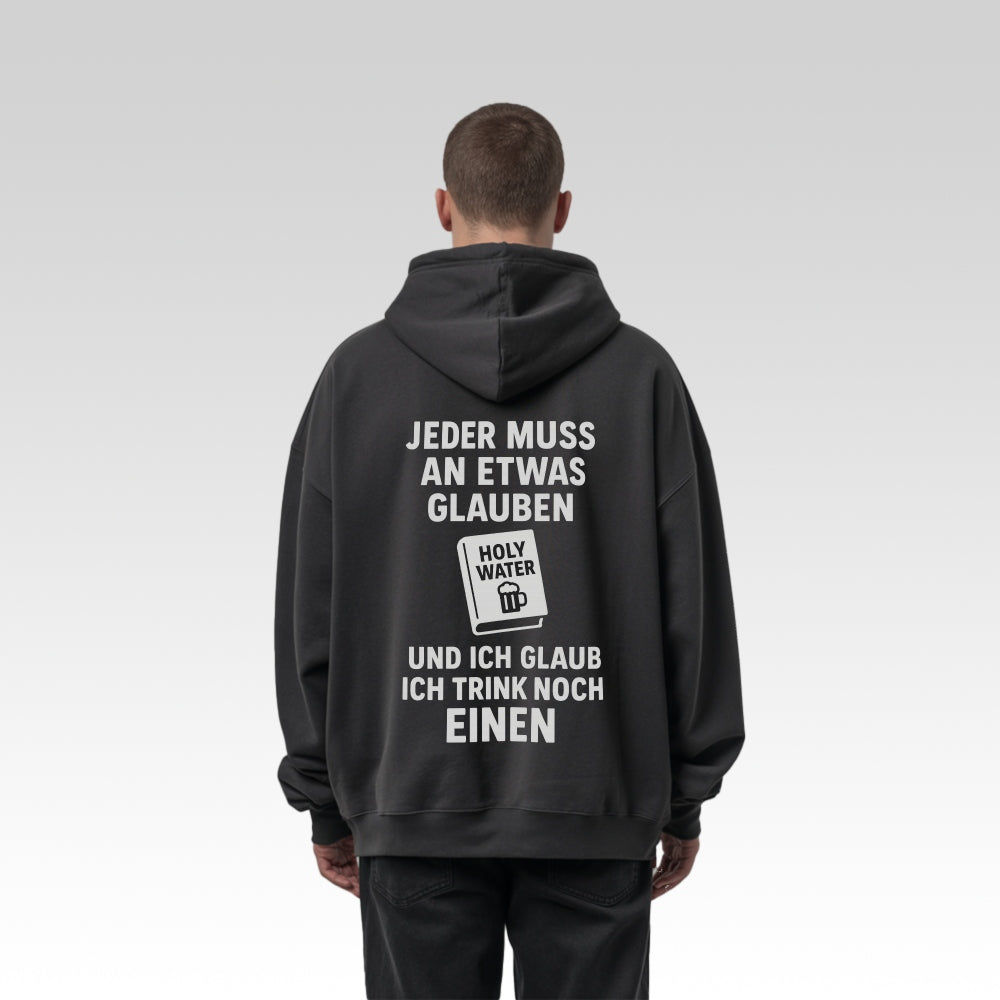 HOLY WATER - Oversize Zipper Hoodie