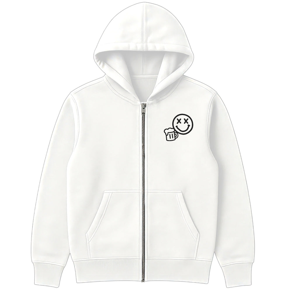 DRUNKIE BEER - Oversize Zipper Hoodie