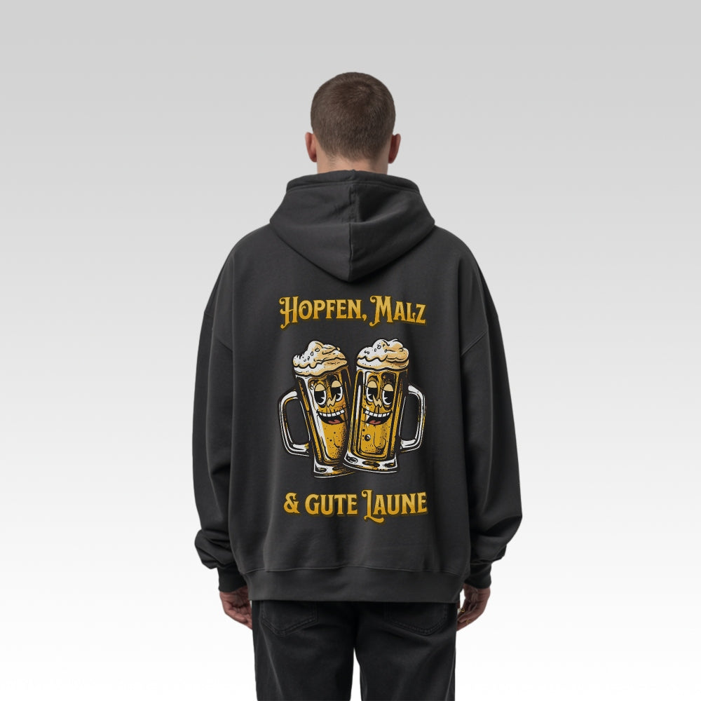 GUTE LAUNE - Oversize Zipper Hoodie