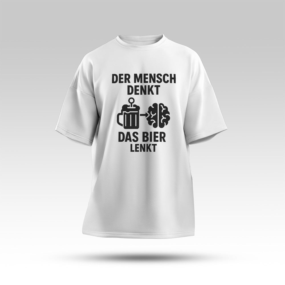 BIER LENKT - Oversize T-Shirt