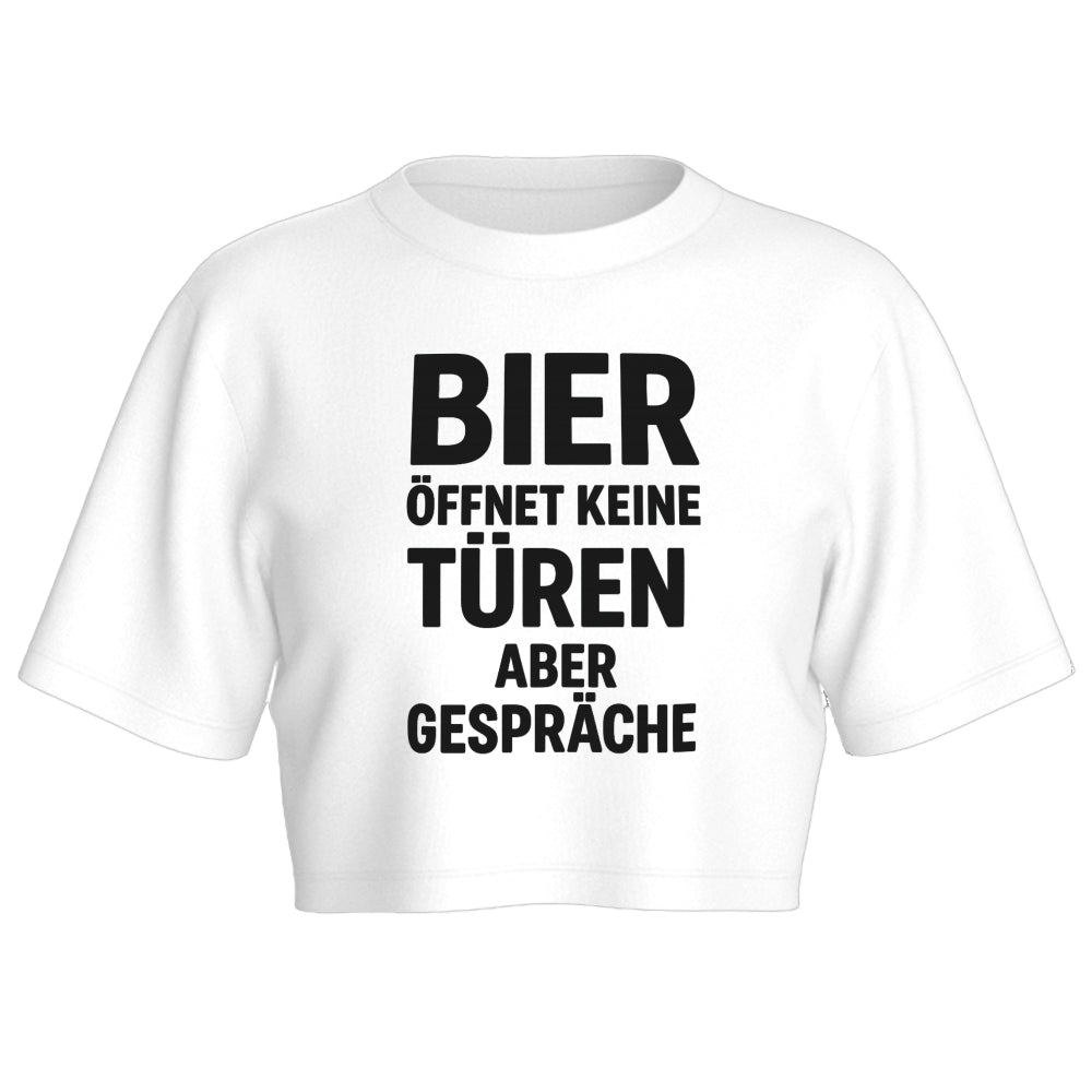 BIER ERÖFFNET GESPRÄCHE - Oversize Crop-Top