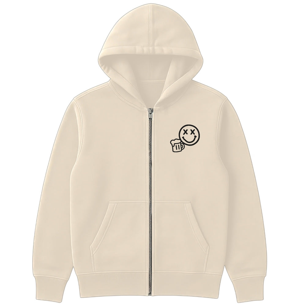 DRUNKIE BEER - Oversize Zipper Hoodie