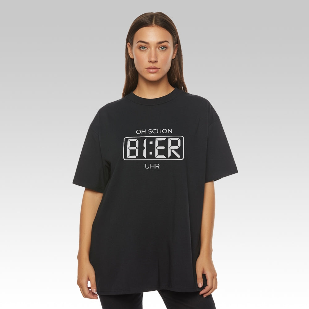 BIER UHR - Oversize T-Shirt