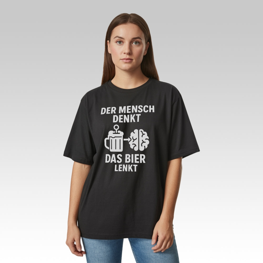 BIER LENKT - Oversize T-Shirt
