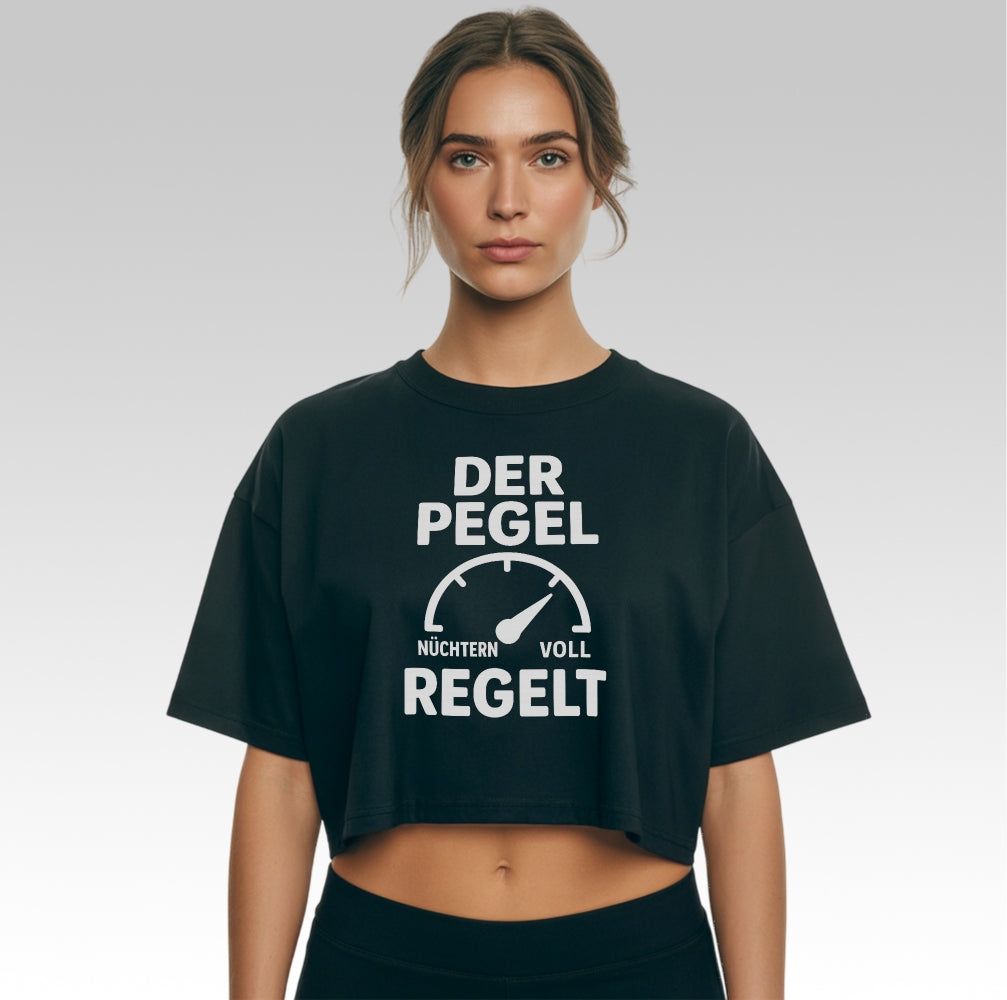 DER PEGEL REGELT - Oversize Crop-Top