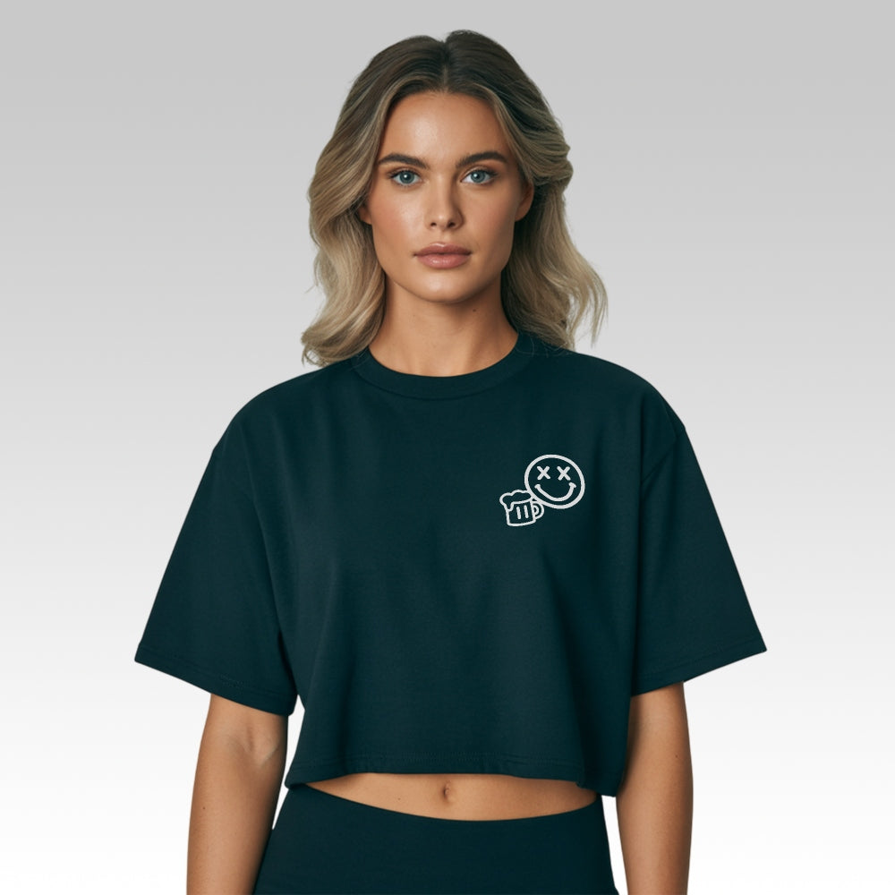 DRUNKIE BEER - Oversize Crop-Top