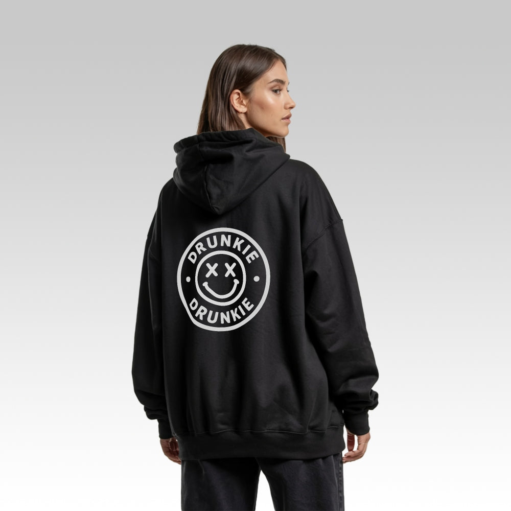 DRUNKIE BADGE - Oversize Zipper Hoodie