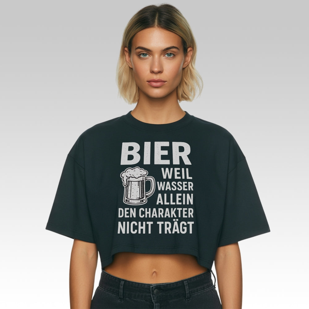 BIER TRÄGT CHARAKTER - Oversize Crop-Top