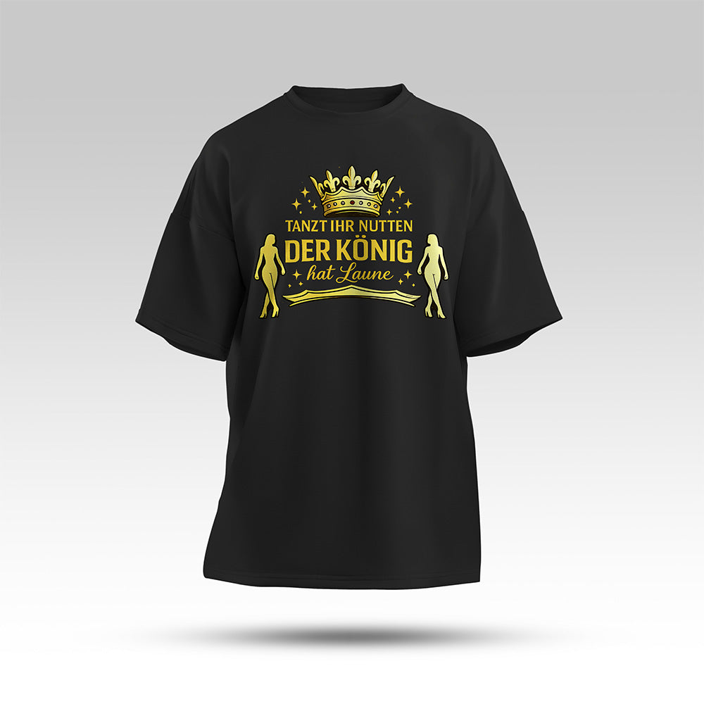 Königliche Laune Oversize Shirt Schwarz