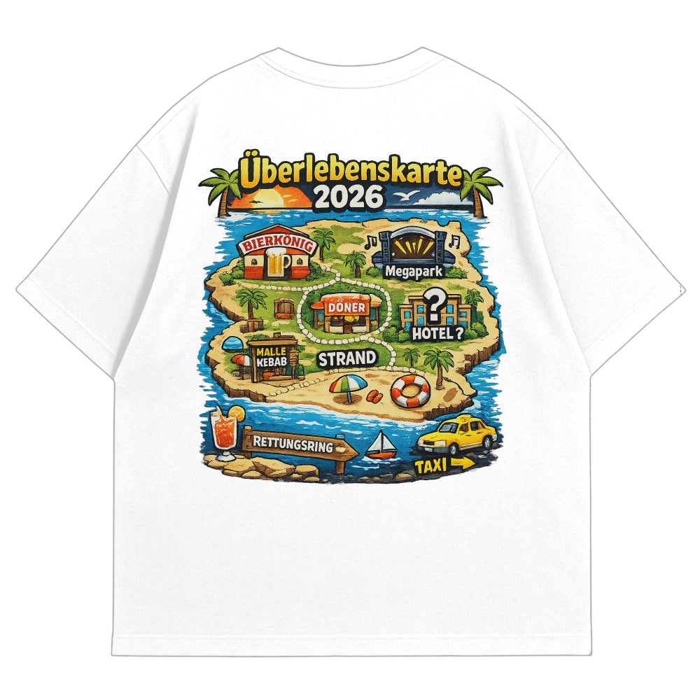 Malle Map Oversize Shirt Weiß