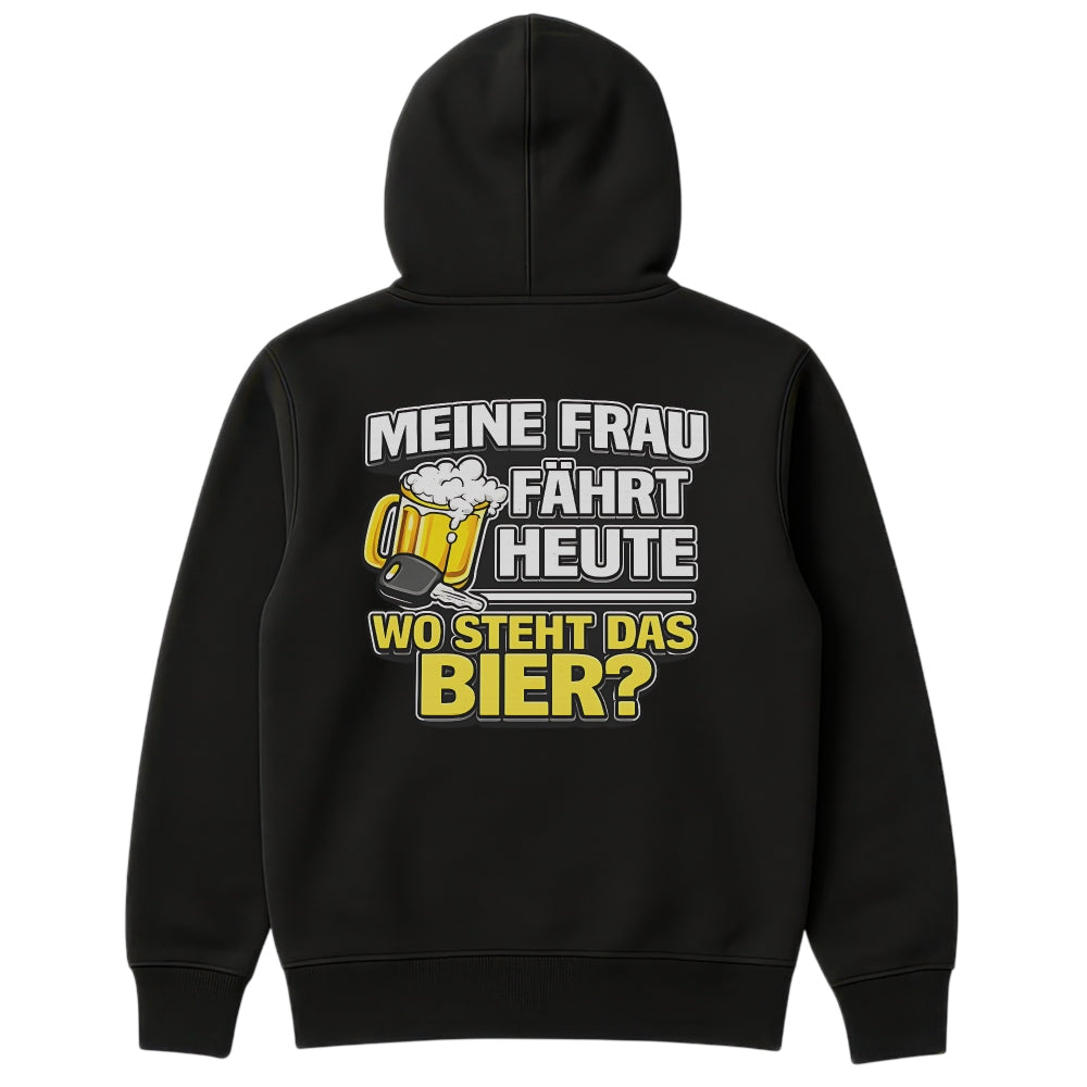 Meine Frau faehrt Hoodie Schwarz