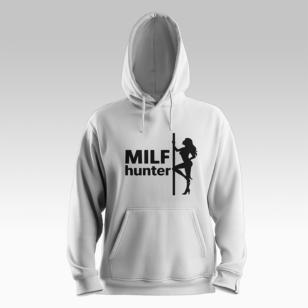 Milf Hunter Hoodie Weiß