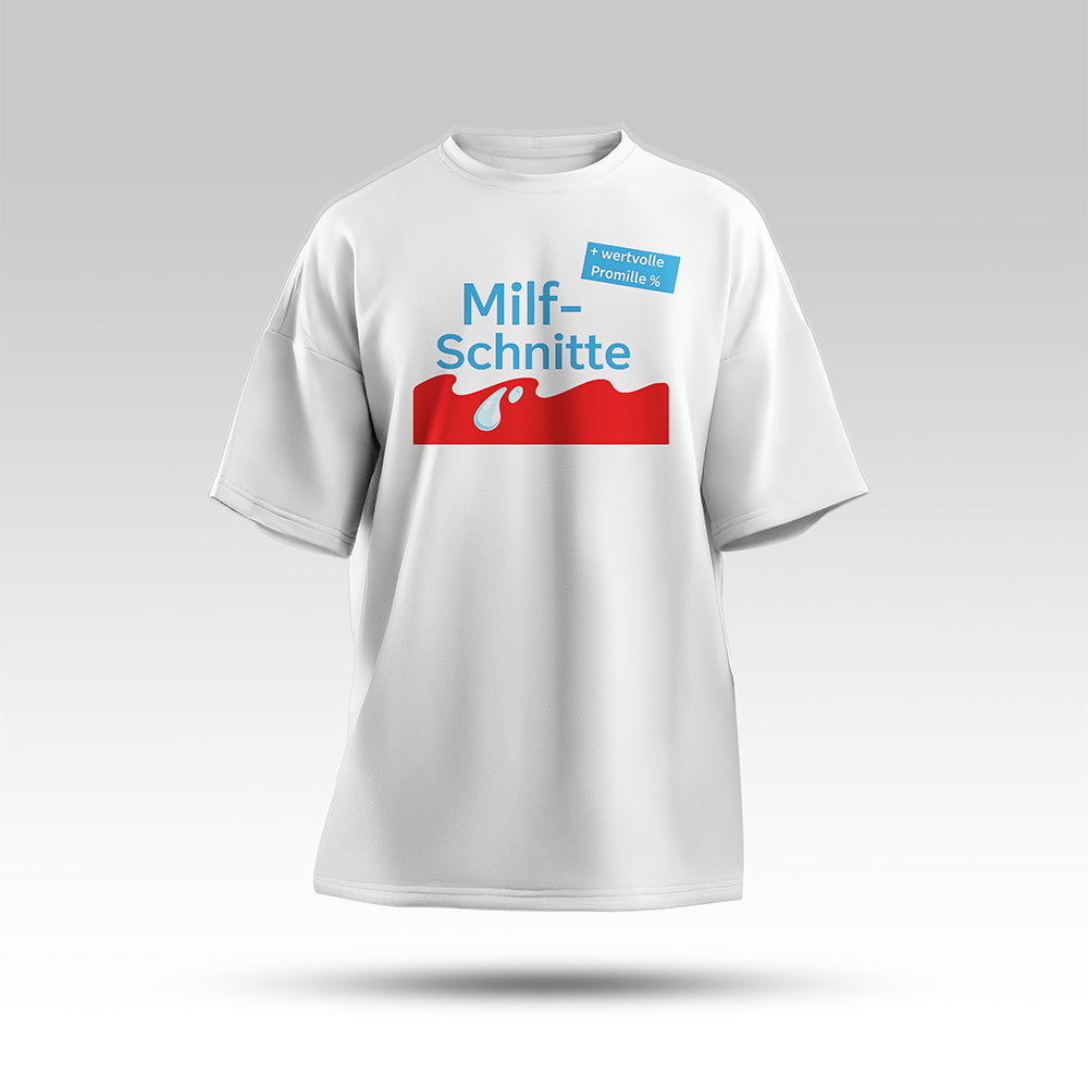 Milf Schnitte Oversize Shirt Weiß