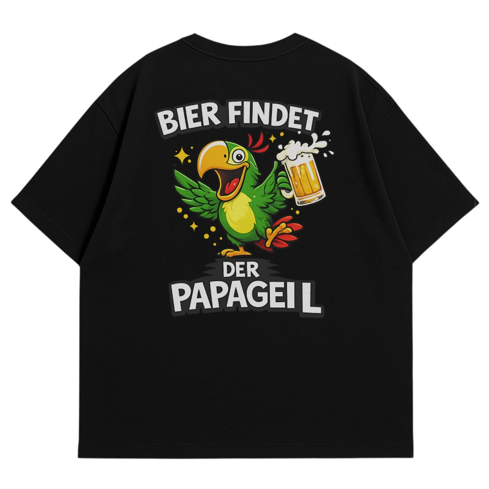 Papa mag Bier Oversize Shirt Schwarz