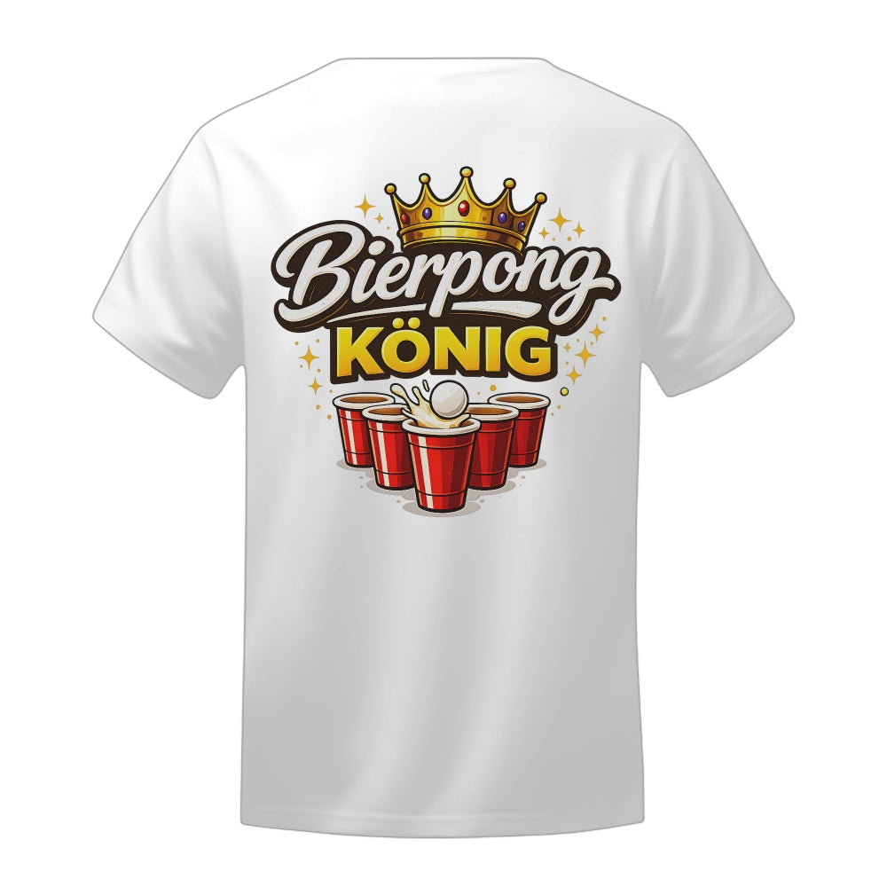 Bier Pong König - T-Shirt Backprint