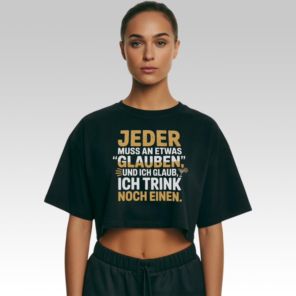 DER GLAUBE - Oversize Crop-Top