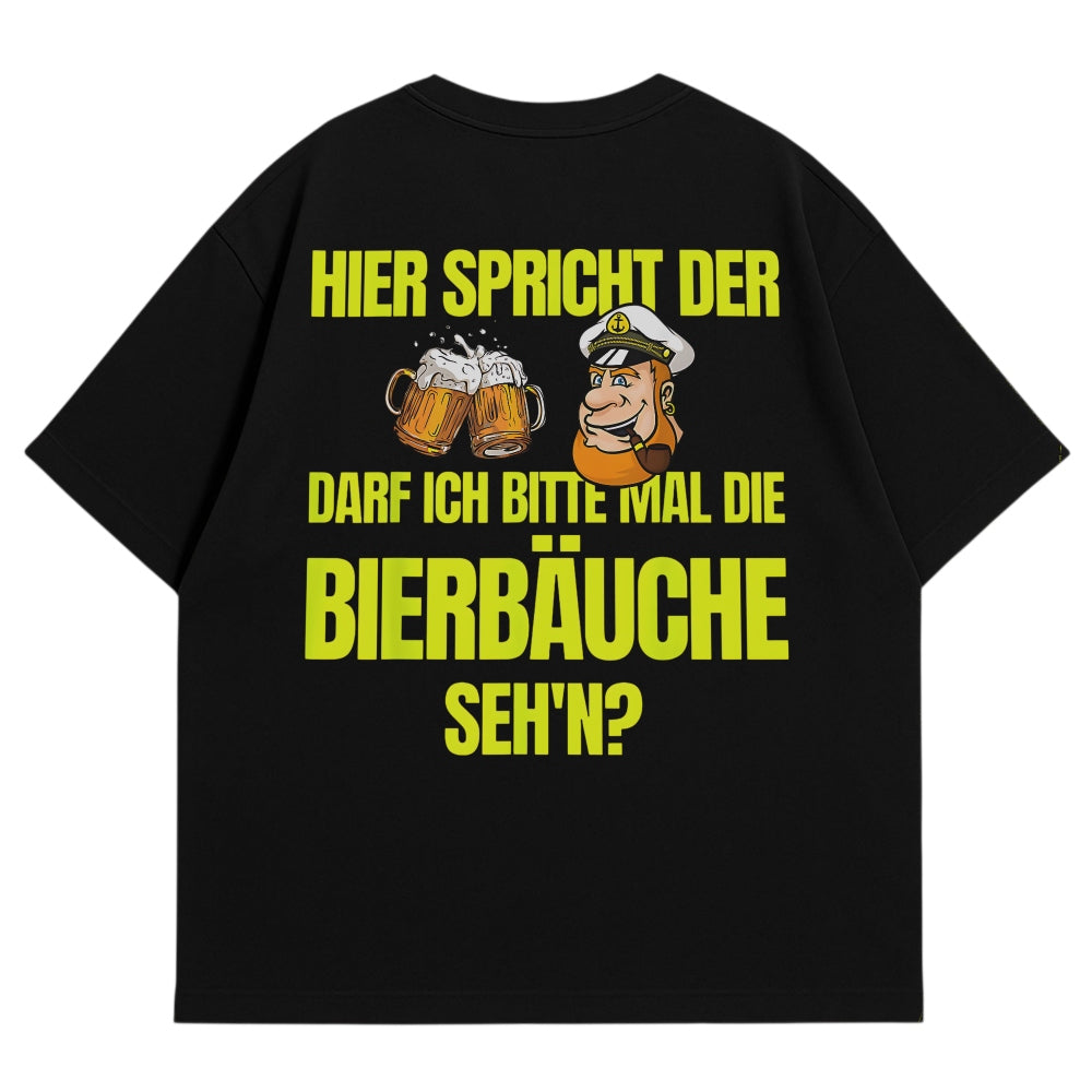 Bierbäuche Oversize Shirt Schwarz