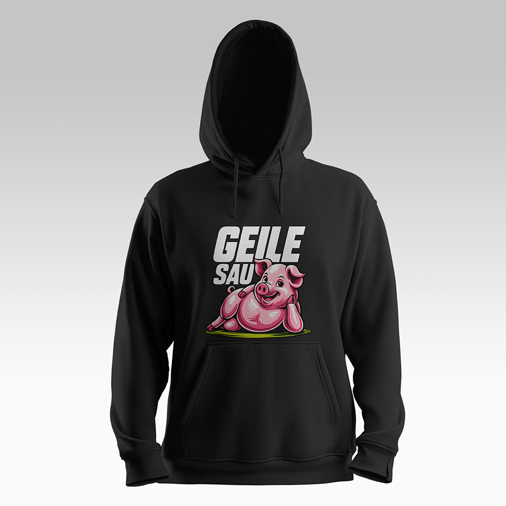 Geile Sau Hoodie Schwarz