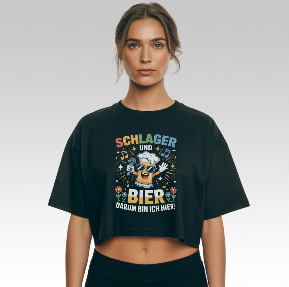 SCHLAGER - Oversize Crop-Top