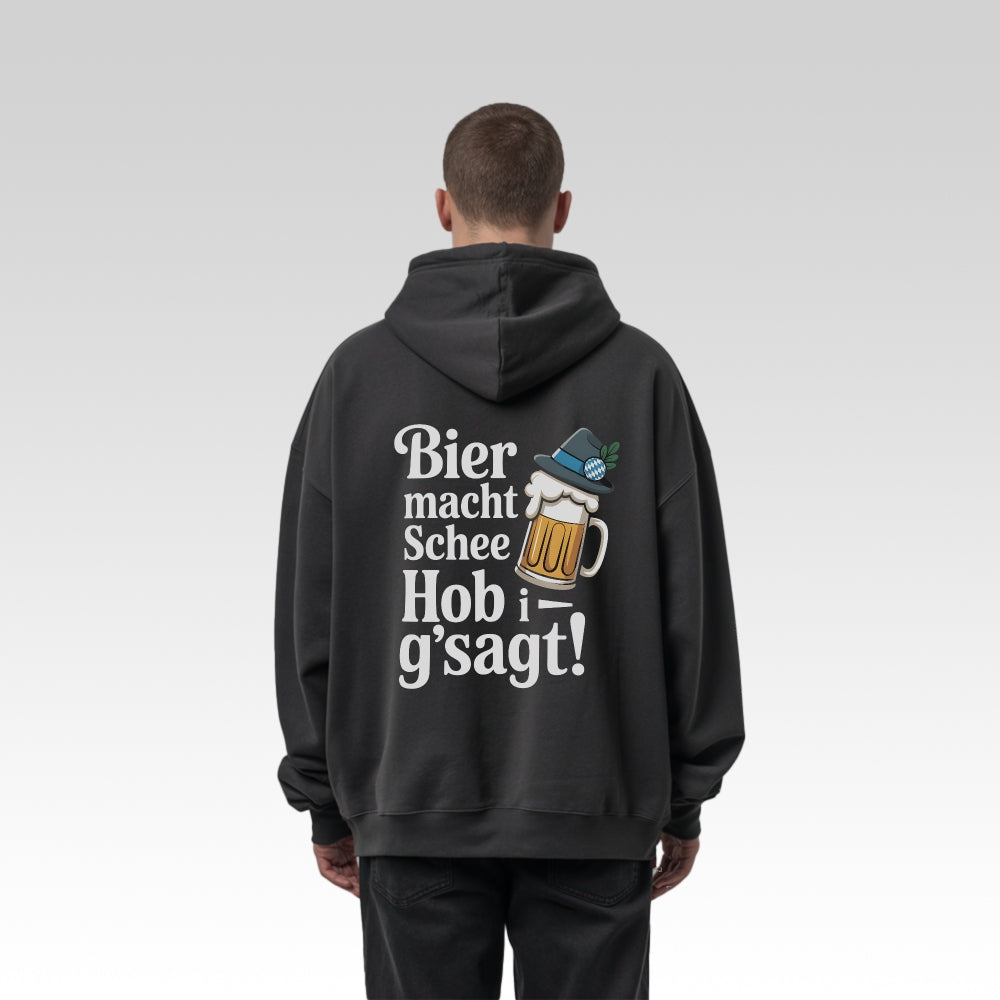 BIER MACHT SCHEE - Oversize Zipper Hoodie