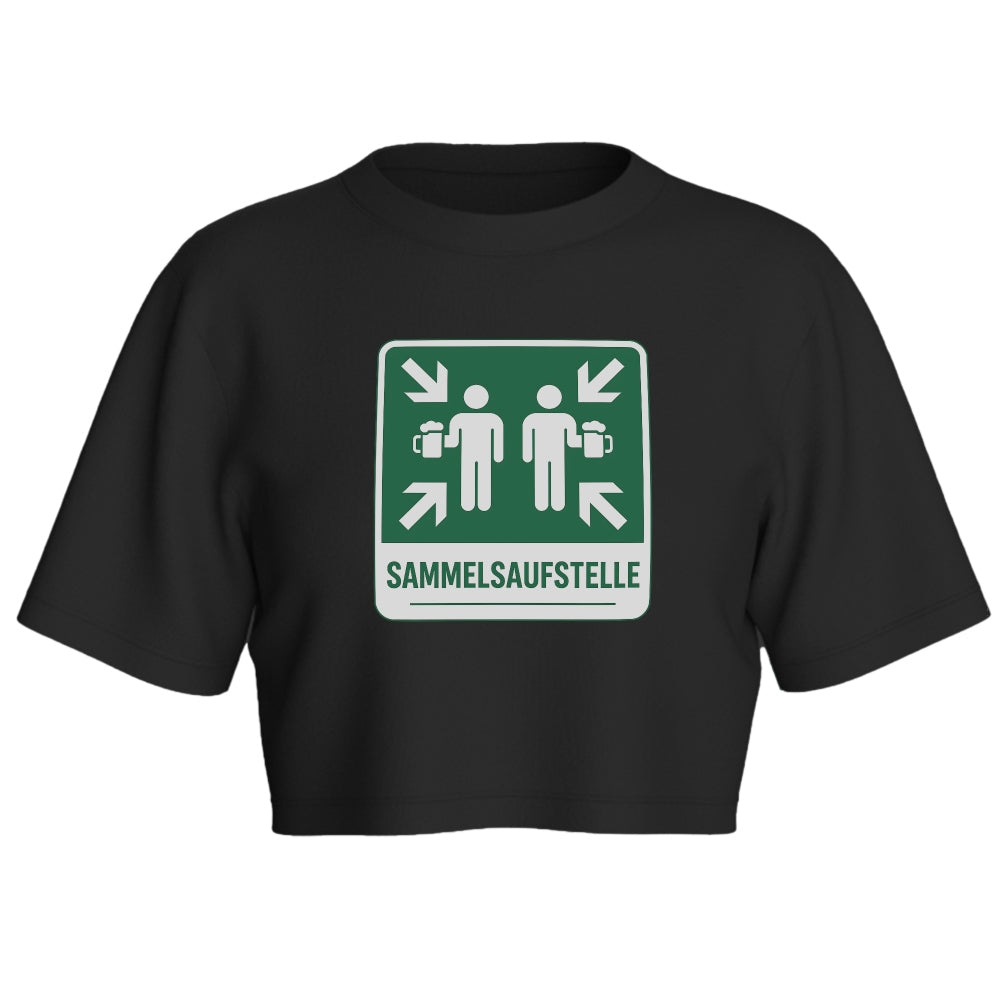 SAMMELSAUFSTELLE - Oversize Crop-Top
