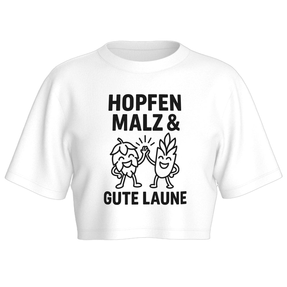 Gute Laune - Oversize Crop-Top