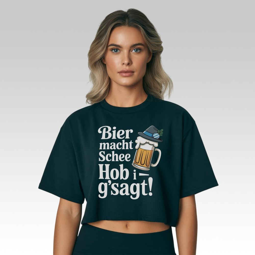 BIER MACHT SCHEE - Oversize Crop-Top