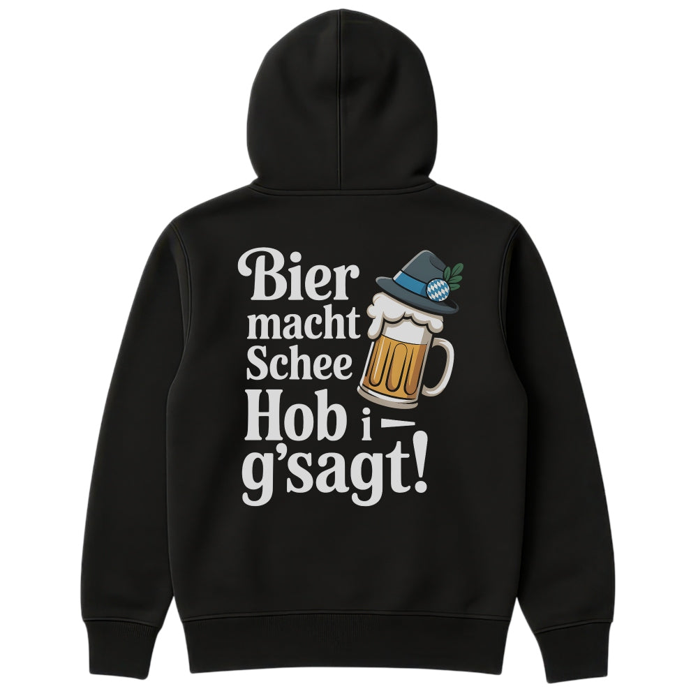 BIER MACHT SCHEE - Oversize Zipper Hoodie