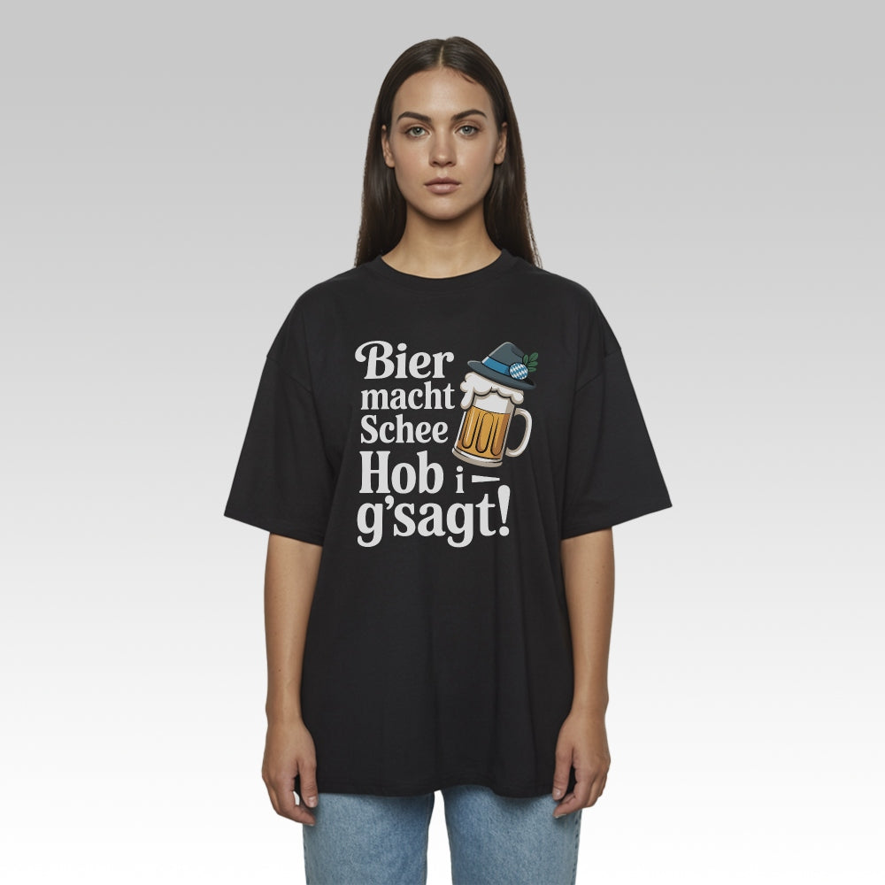 BIER MACHT SCHEE - Oversize T-Shirt