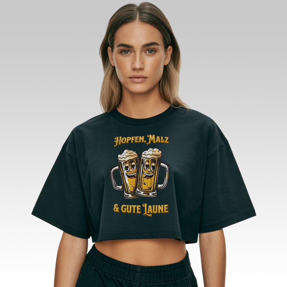 GUTE LAUNE - Oversize Crop-Top