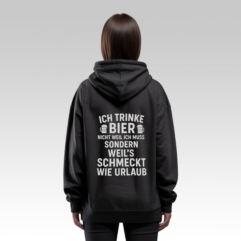 SCHMECKT WIE URLAUB - Oversize Zipper Hoodie