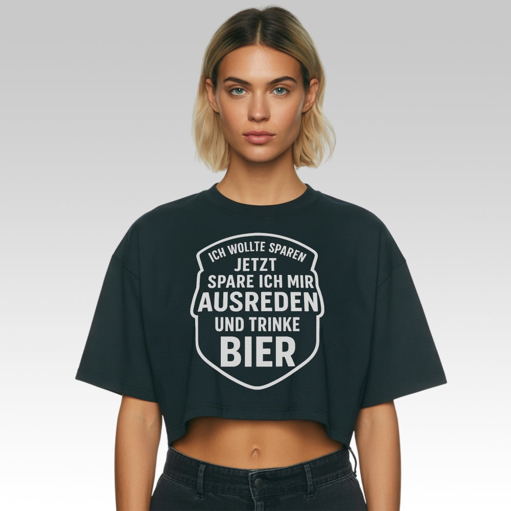 AUSREDEN SPAREN - Oversize Crop-Top