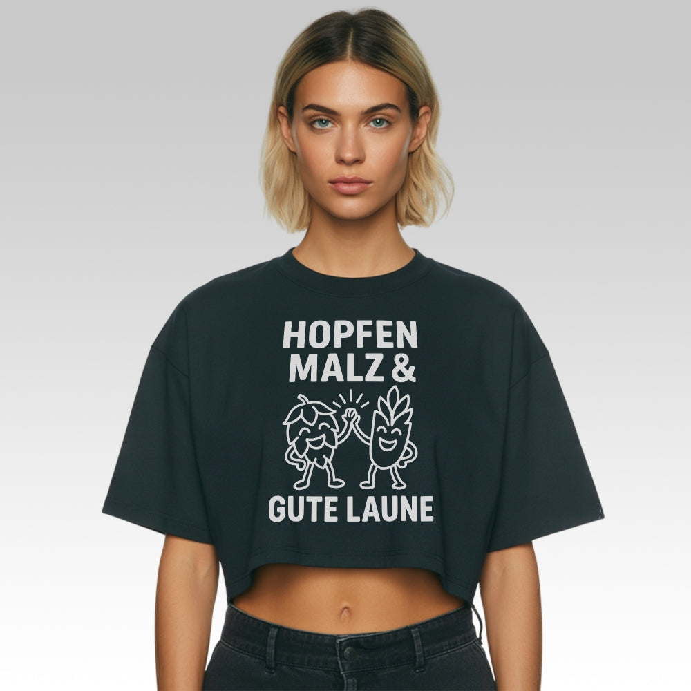 Gute Laune - Oversize Crop-Top