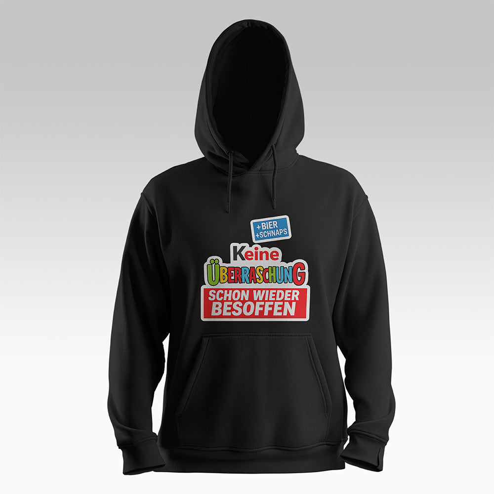Keine Ueberraschung Hoodie Schwarz