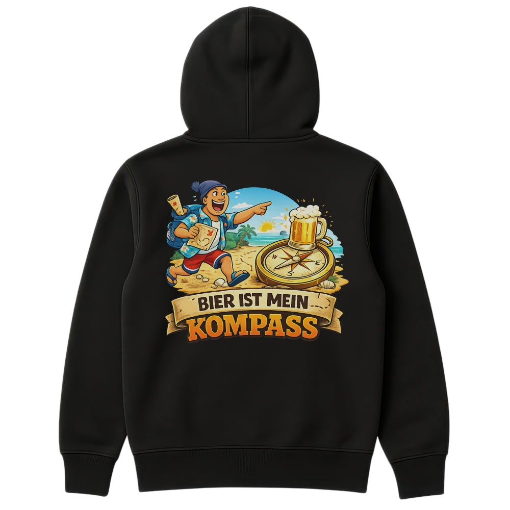 Kompass Hoodie Schwarz