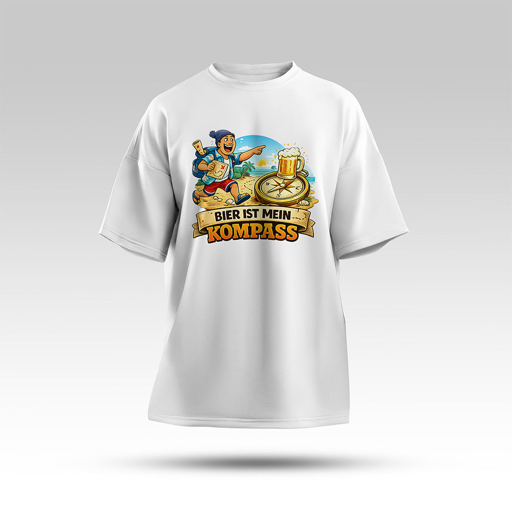 Kompass Oversize Shirt Weiß
