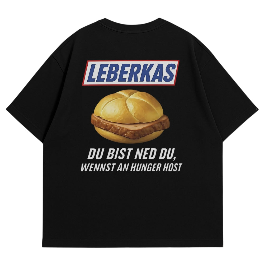 Leberkas Oversize Shirt Schwarz