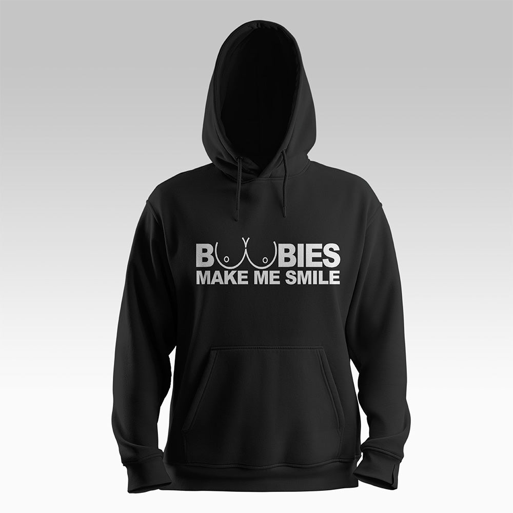 Make me smile Hoodie Schwarz