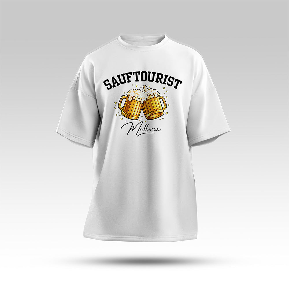Sauftourist Oversize Shirt Weiß